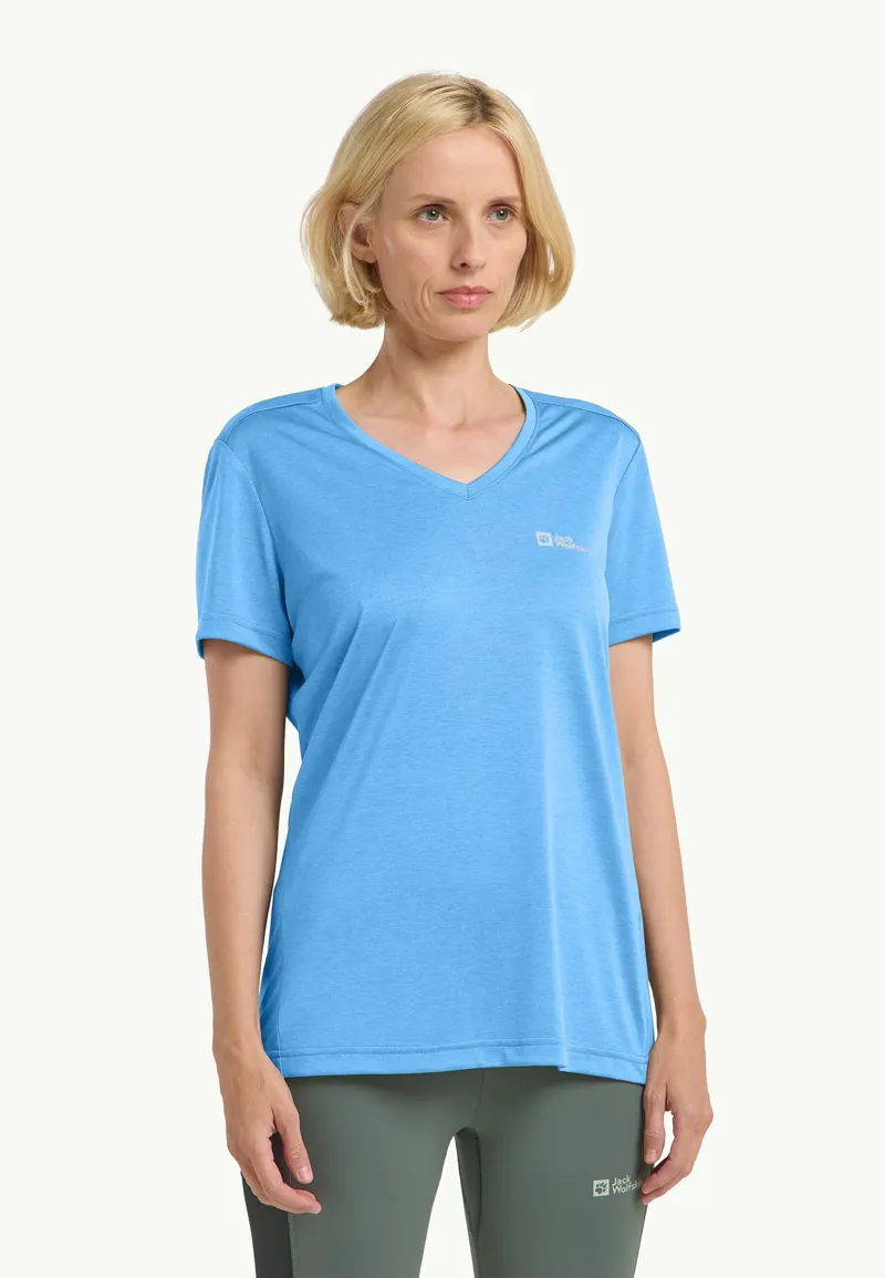 Jack Wolfskin Crosstrail T Womens in Mid Blue