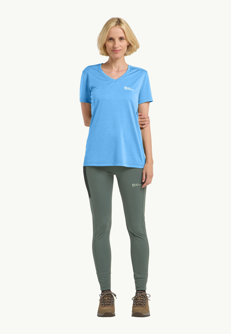Jack Wolfskin Crosstrail T Womens in Mid Blue-2