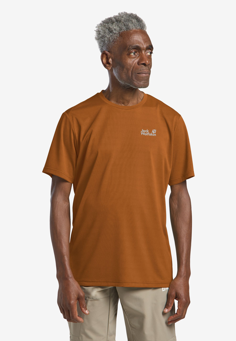 Jack Wolfskin Delgami S/S T-shirt Mens in Autumn Leaves