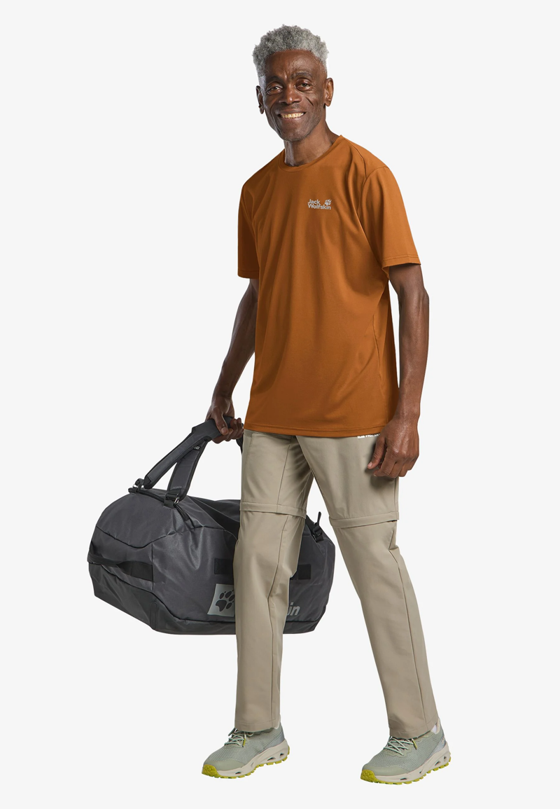 Jack Wolfskin Delgami S/S T-shirt Mens in Autumn Leaves-2
