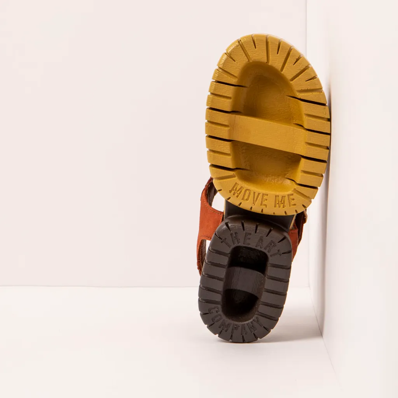 Art 1882 Madeira Sandal Womens in Nobuck Dark Orange-2