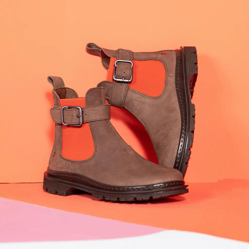 The Art Company 1892 Birmingham Chelsea Boots Womens in Brown/Sunset-6