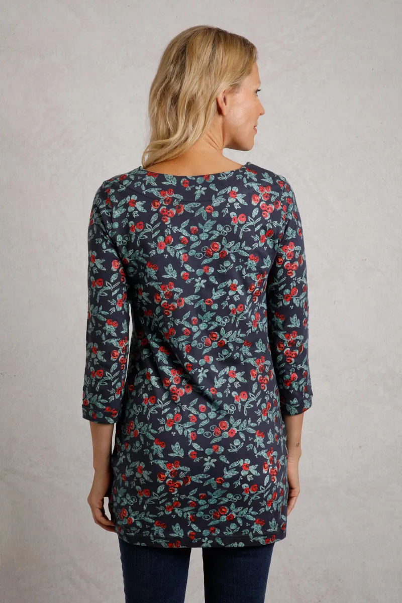 Weirdfish Dandy Tunic Womens in  Midnight-2