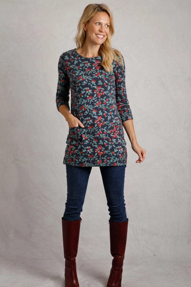 Weirdfish Dandy Tunic Womens in  Midnight-3