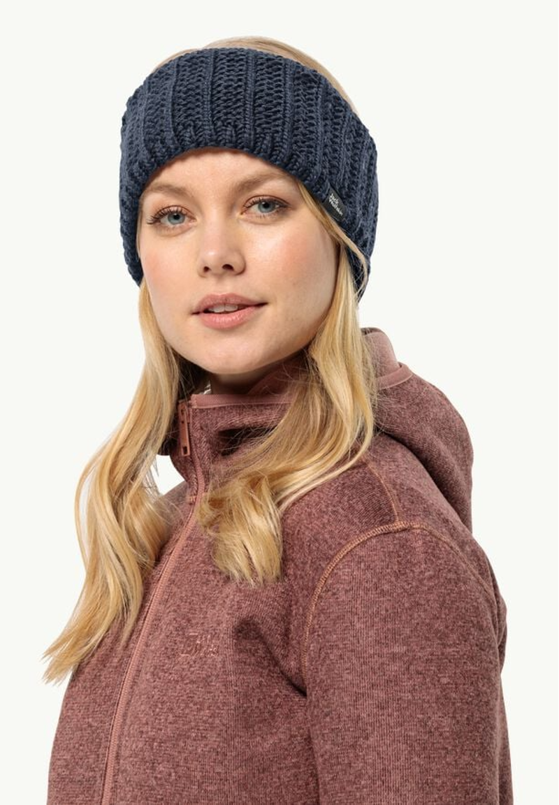 Jack Wolfskin Highloft Knit Headband in Night Blue-1