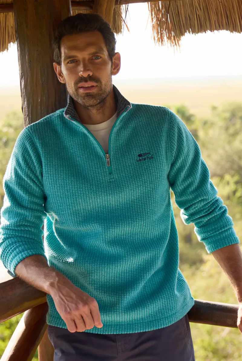 Weirdfish Newark Fleece Mens in Viridis