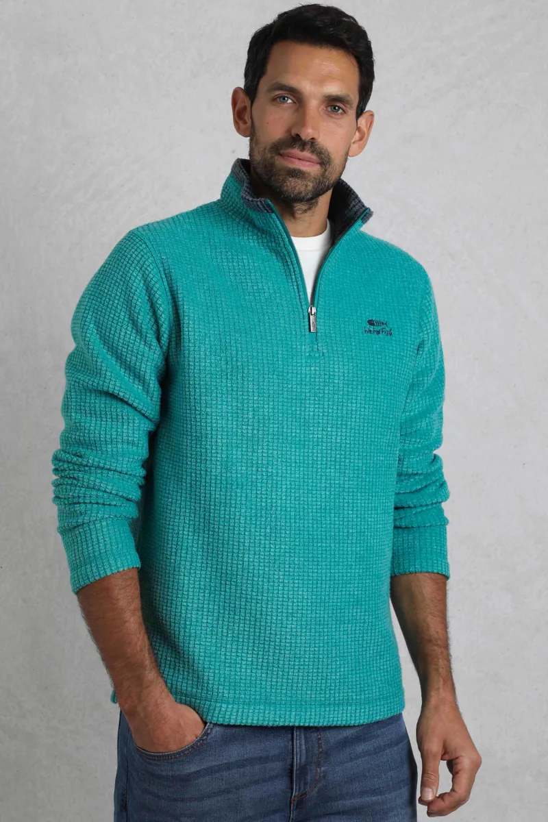 Weirdfish Newark Fleece Mens in Viridis-8