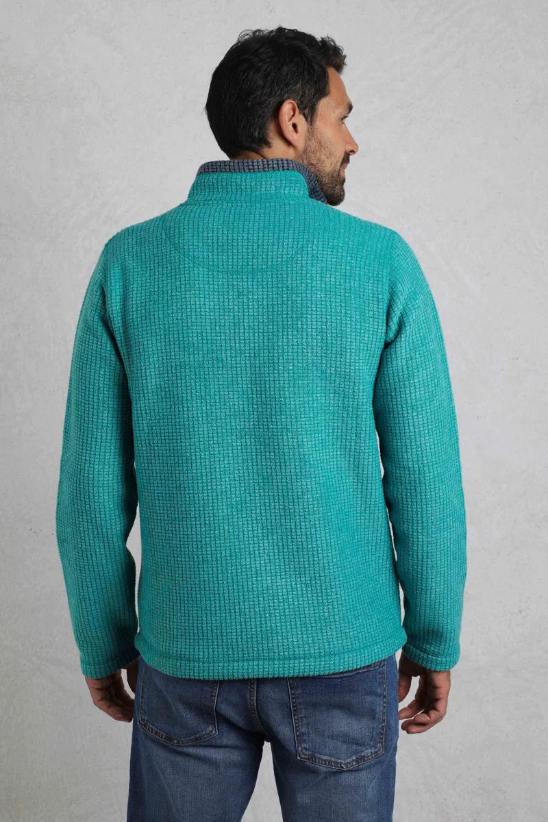 Weirdfish Newark Fleece Mens in Viridis-3