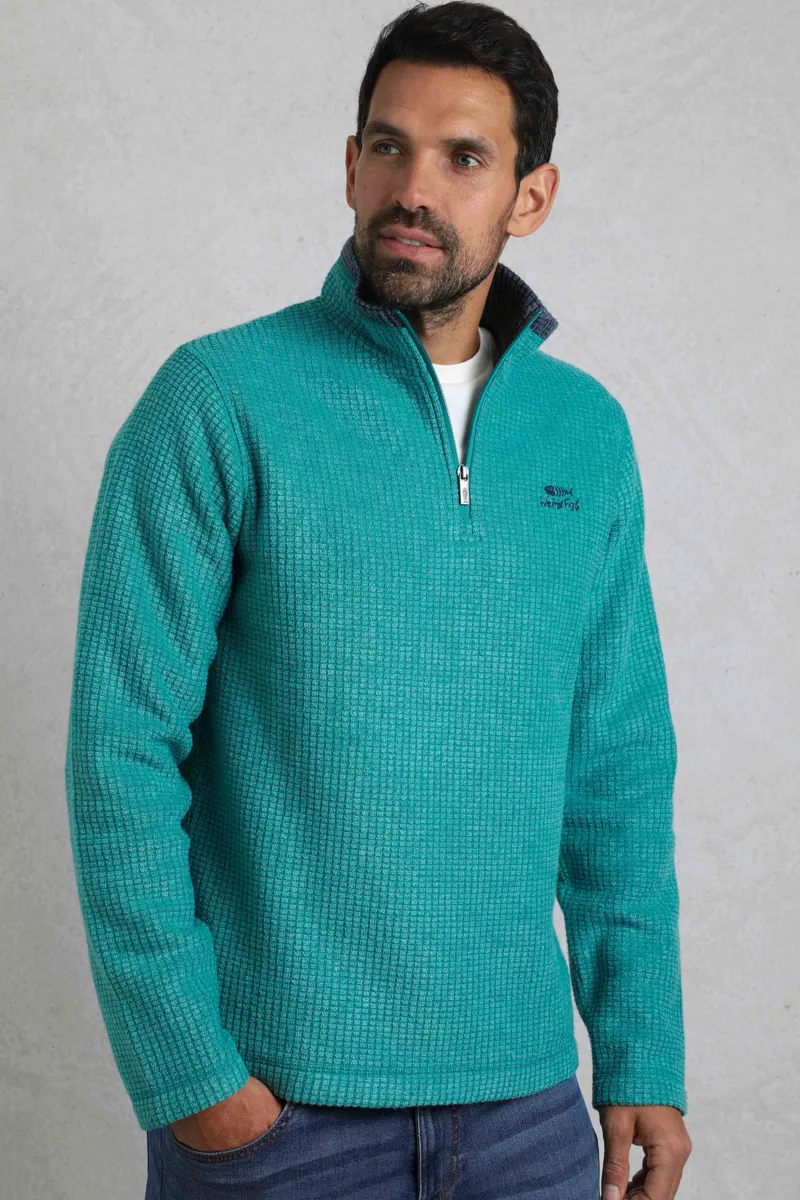 Weirdfish Newark Fleece Mens in Viridis-4