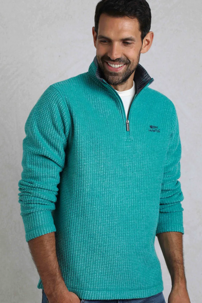 Weirdfish Newark Fleece Mens in Viridis-7