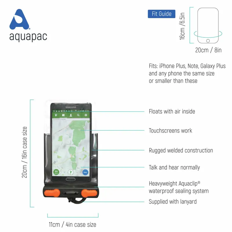 Aquapac Waterproof Phone Case in Black-2
