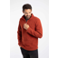Weirdfish Newport Quarter Zip Ribbed Fleece Mens in Rust Leaves
