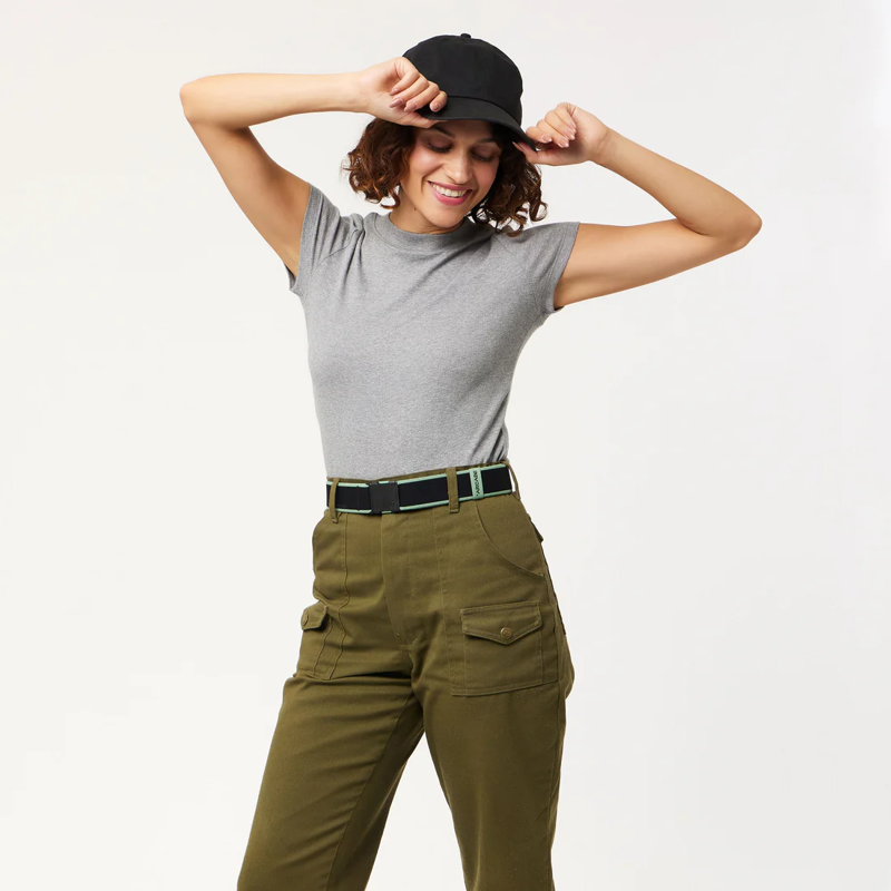 Arcade Carto Strech Belt in Black/Mint-4