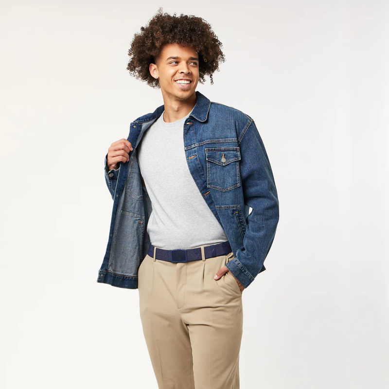 Arcade Skyline Stretch Belt in Navy-4