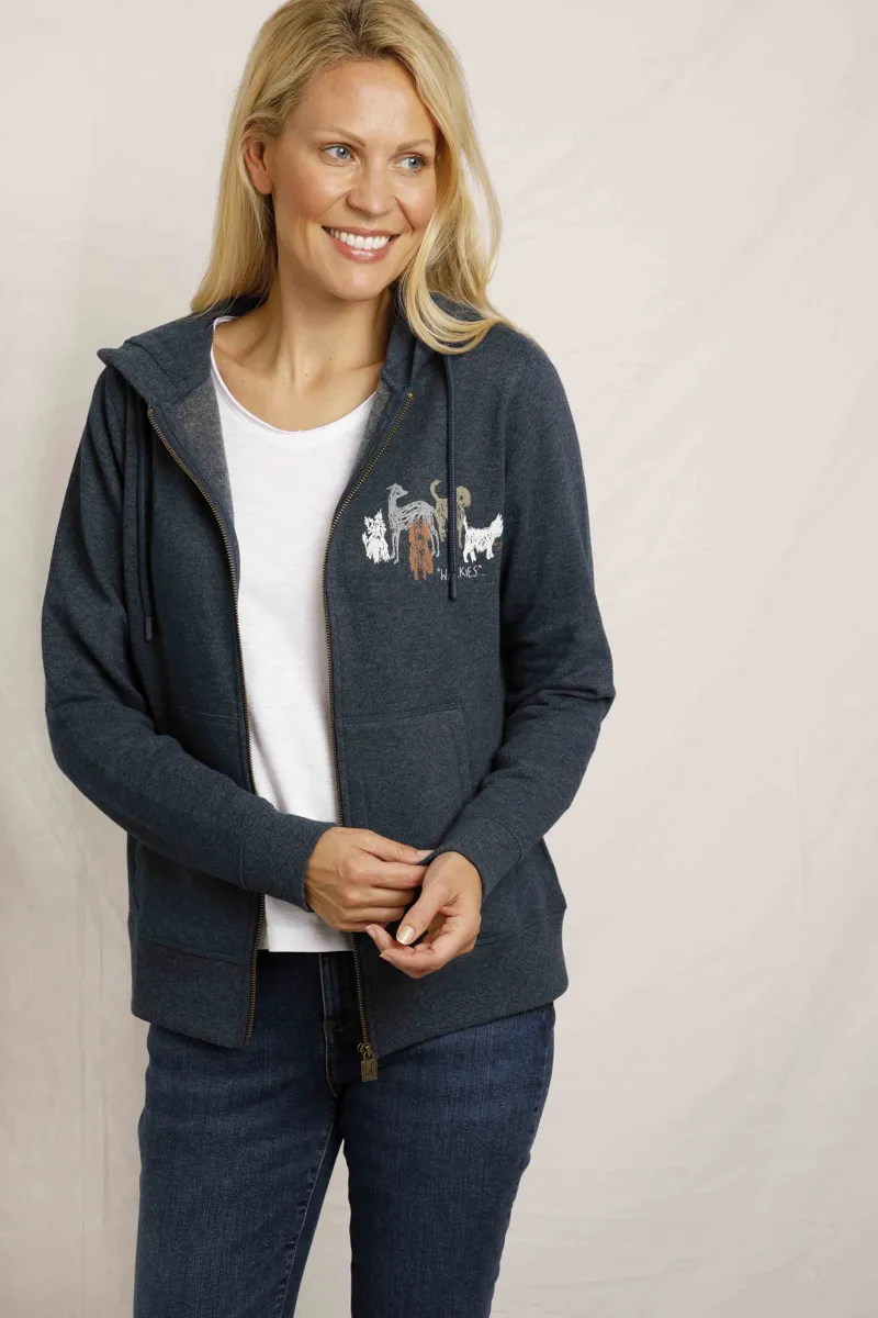 Weirdfish Franchises Hoody Womens in Navy
