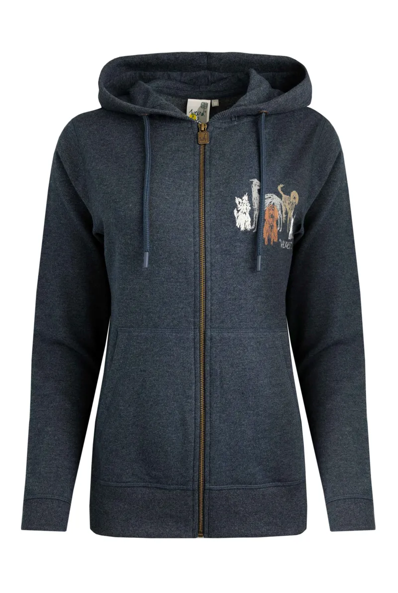 Weirdfish Franchises Hoody Womens in Navy-1