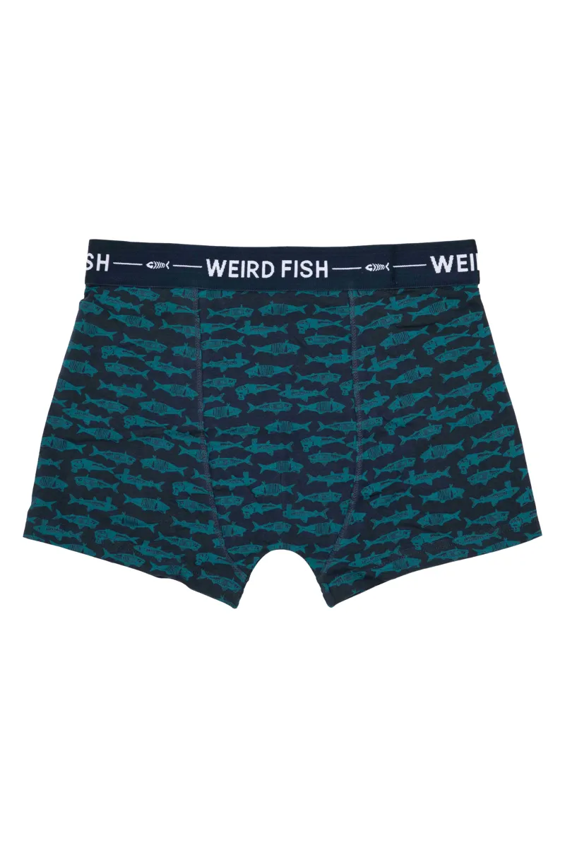 Weirdfish Ashridge Boxer Shorts 3pk Mens in Navy-1