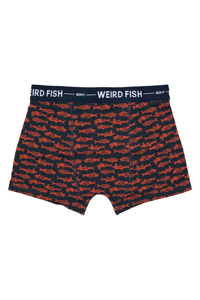Weirdfish Ashridge Boxer Shorts 3pk Mens in Navy-2