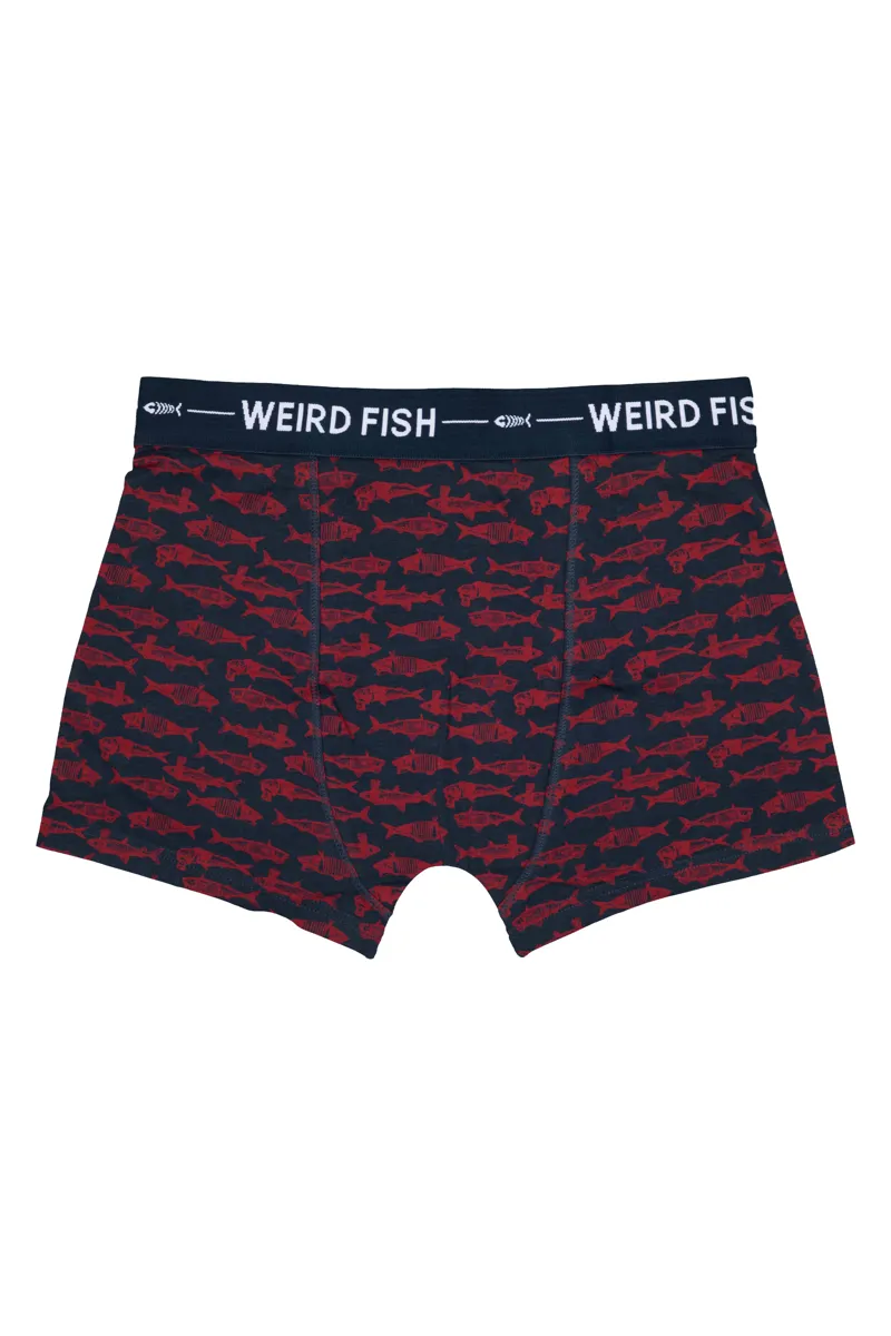 Weirdfish Ashridge Boxer Shorts 3pk Mens in Navy-3