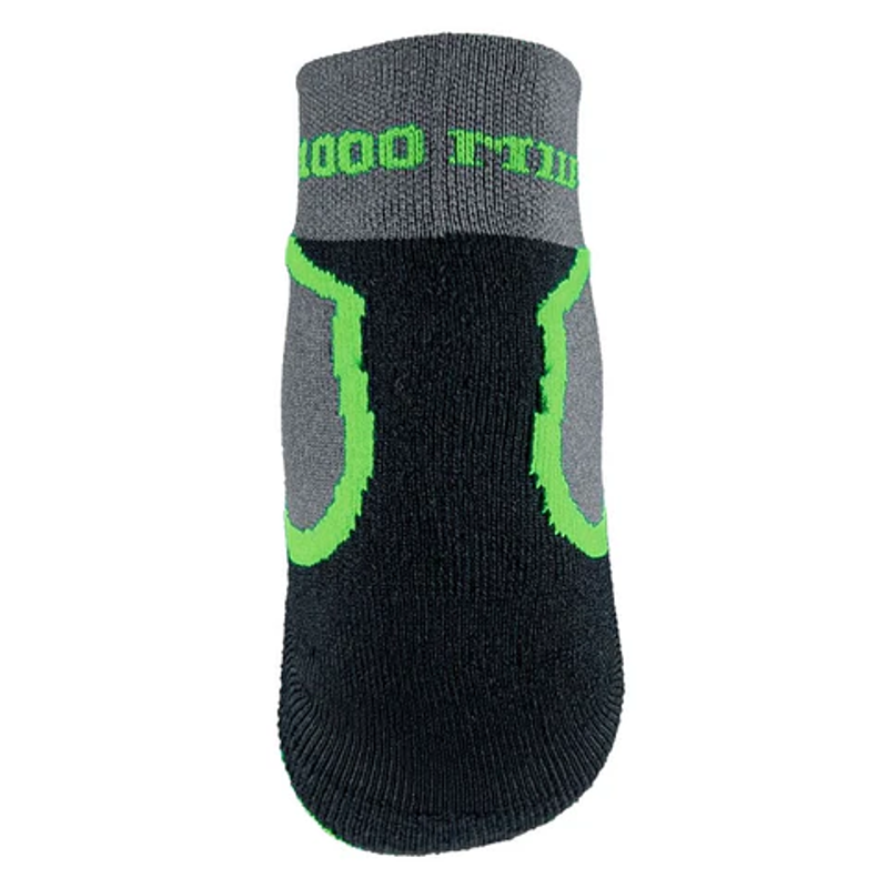 1000 Mile Fusion Double layer Anklet Sock Mens in Black/Green-2