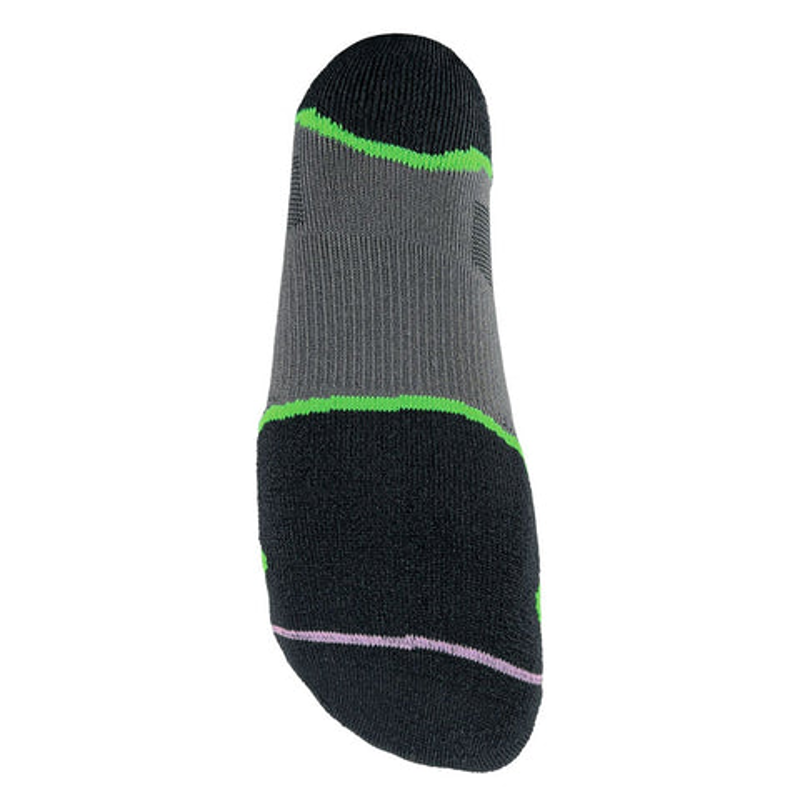 1000 Mile Fusion Double layer Anklet Sock Mens in Black/Green-3