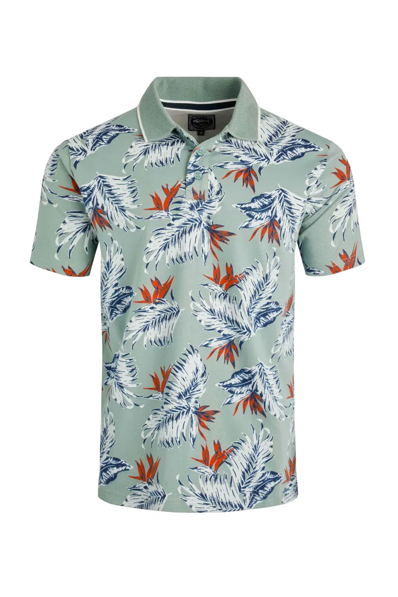 Weirdfish Sarat Polo Shirt Mens in Mineral Blue-1