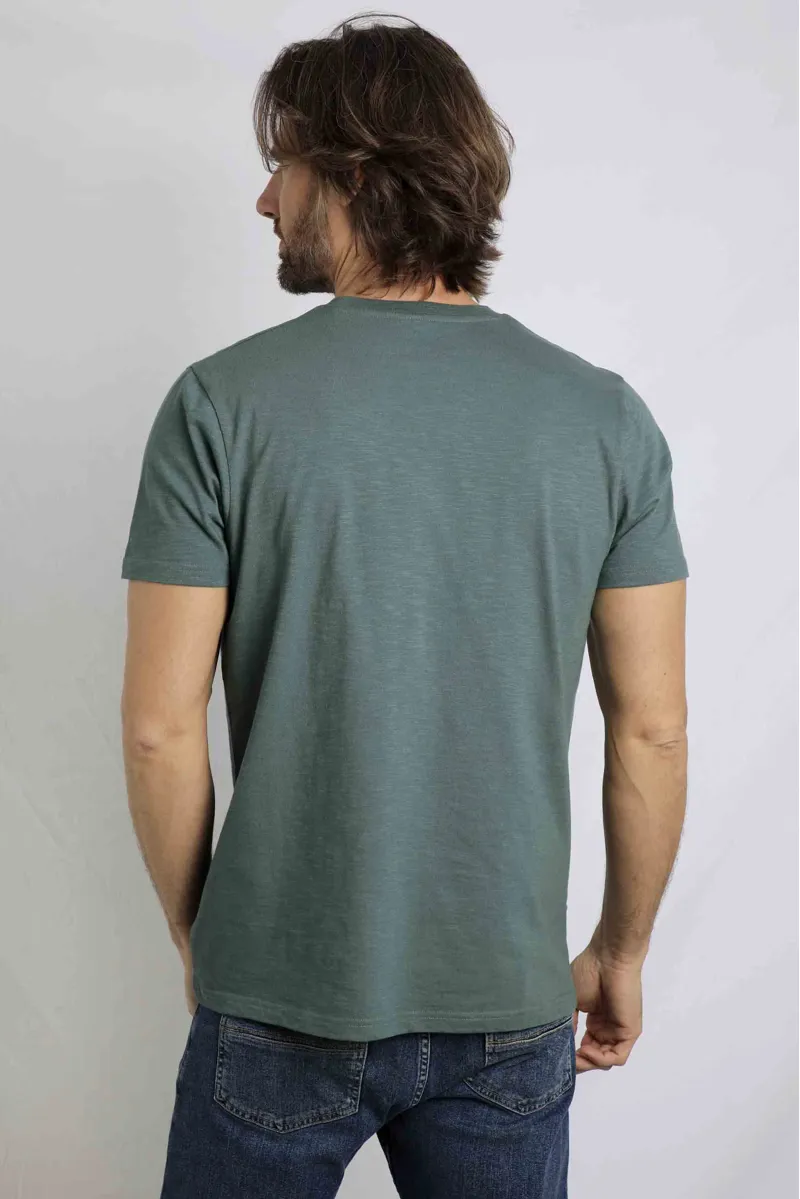 Weirdfish Fished T-Shirt Mens in Dusky Green-4
