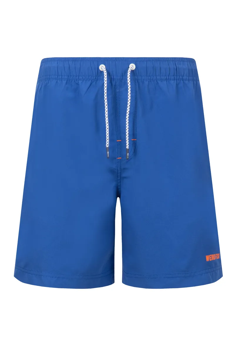 Weirdfish Banning Swim Short Mens in Mazarine Blue-1
