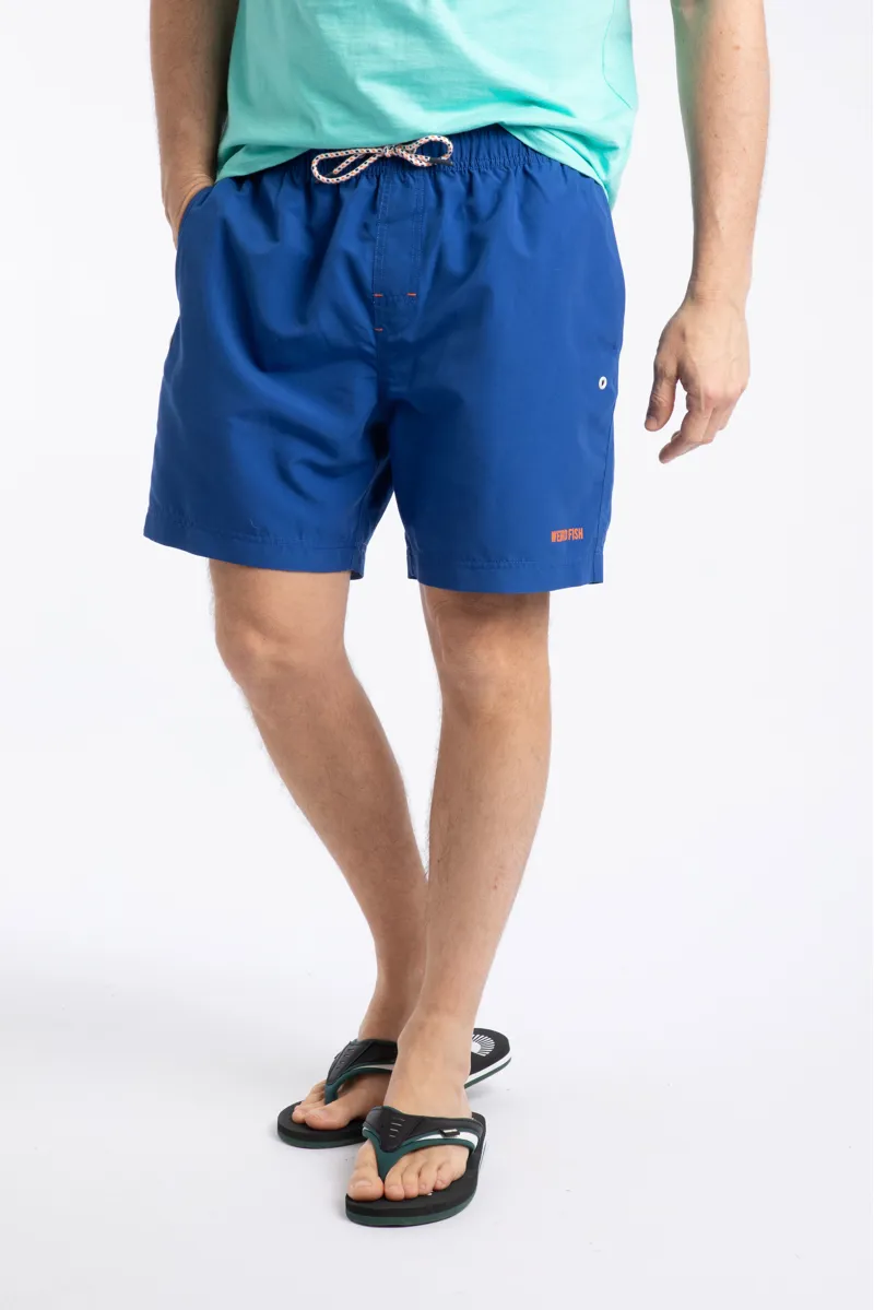 Weirdfish Banning Swim Short Mens in Mazarine Blue-3