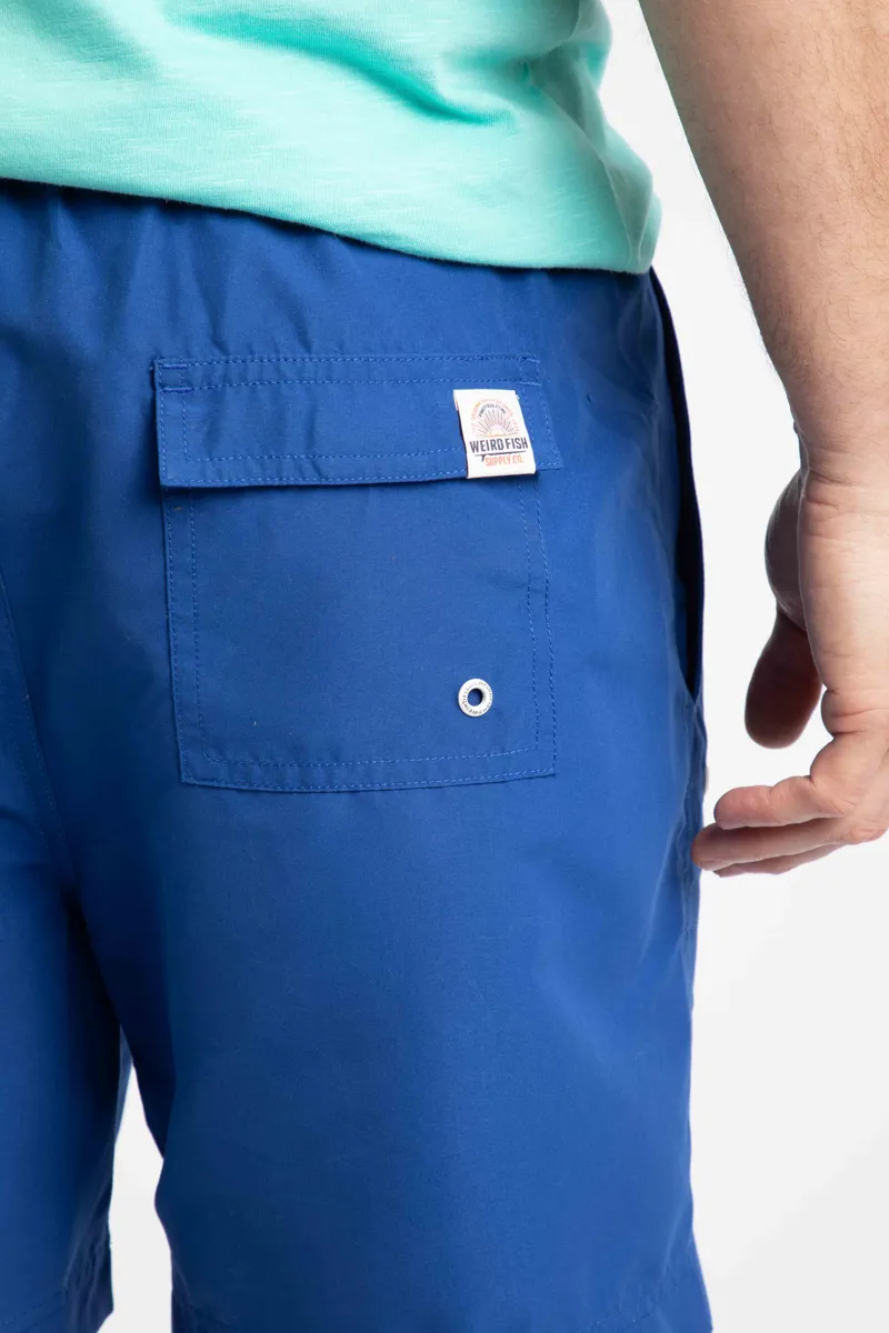 Weirdfish Banning Swim Short Mens in Mazarine Blue-5