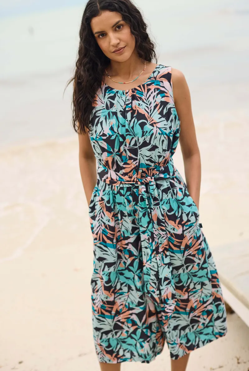 Weirdfish Nalani Jumpsuit Womens in Aqua Blue