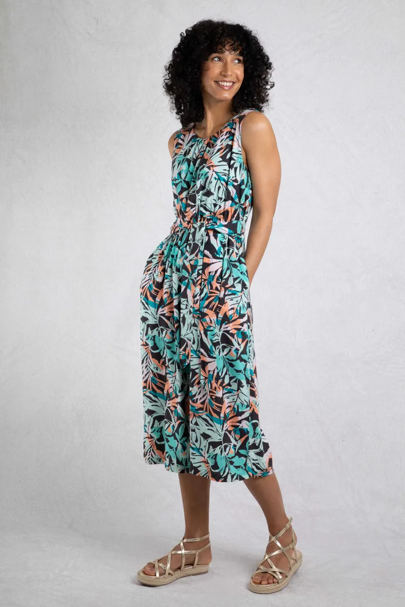 Weirdfish Nalani Jumpsuit Womens in Aqua Blue-1