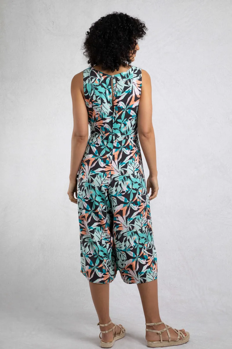 Weirdfish Nalani Jumpsuit Womens in Aqua Blue-3
