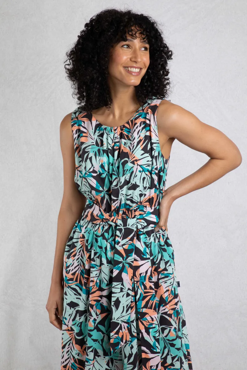 Weirdfish Nalani Jumpsuit Womens in Aqua Blue-4