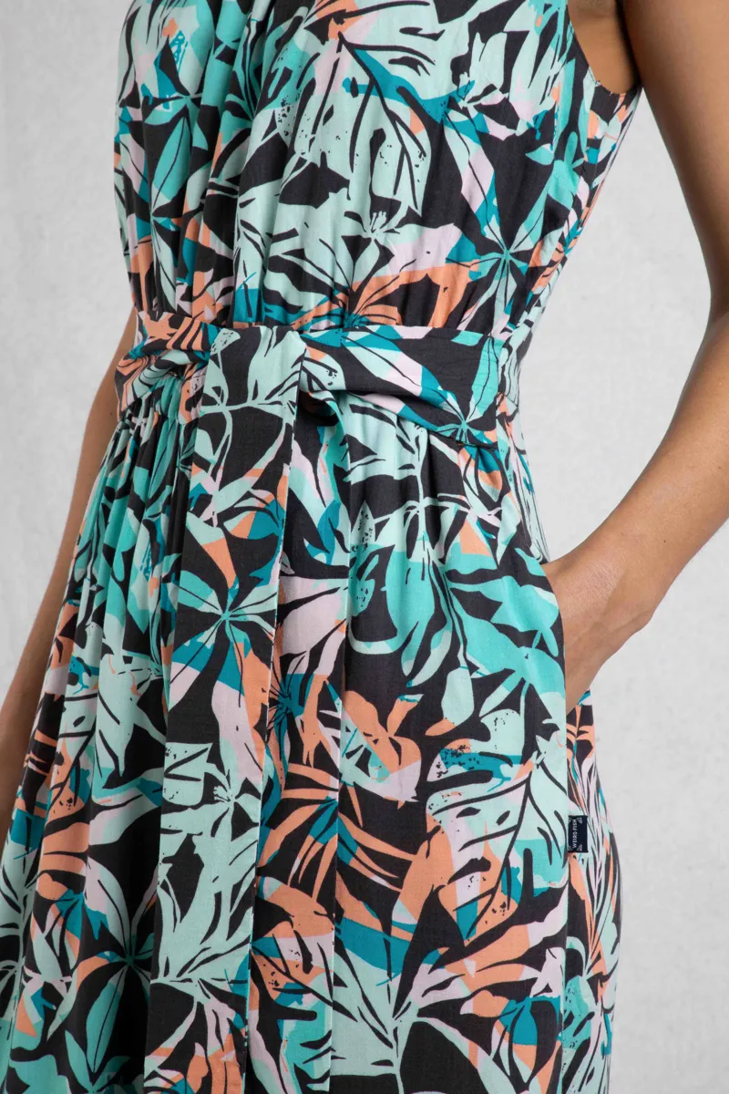 Weirdfish Nalani Jumpsuit Womens in Aqua Blue-7