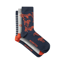 Weirdfish Parade Patterned Socks 3pk Womens in Rust Leaves