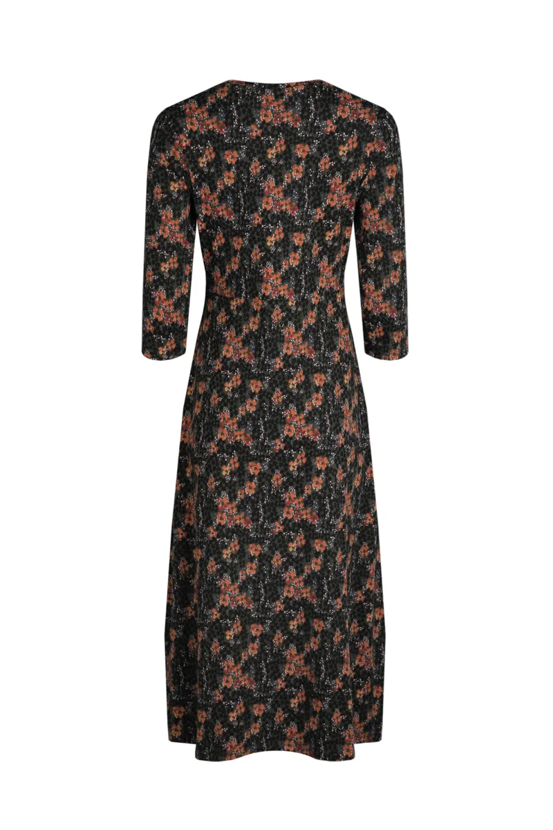 Weirdfish Felicity Dress Womens in Fir Green-5