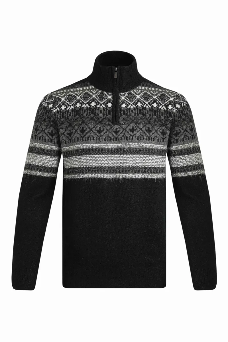 Weirdfish Yarmouth Jumper Mens in Black-1