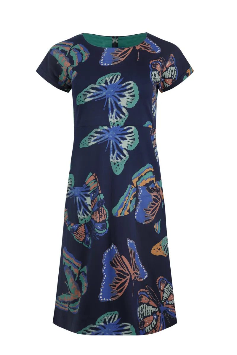 Weirdfish Tallahassee Dress Womens in Dark Blue-1