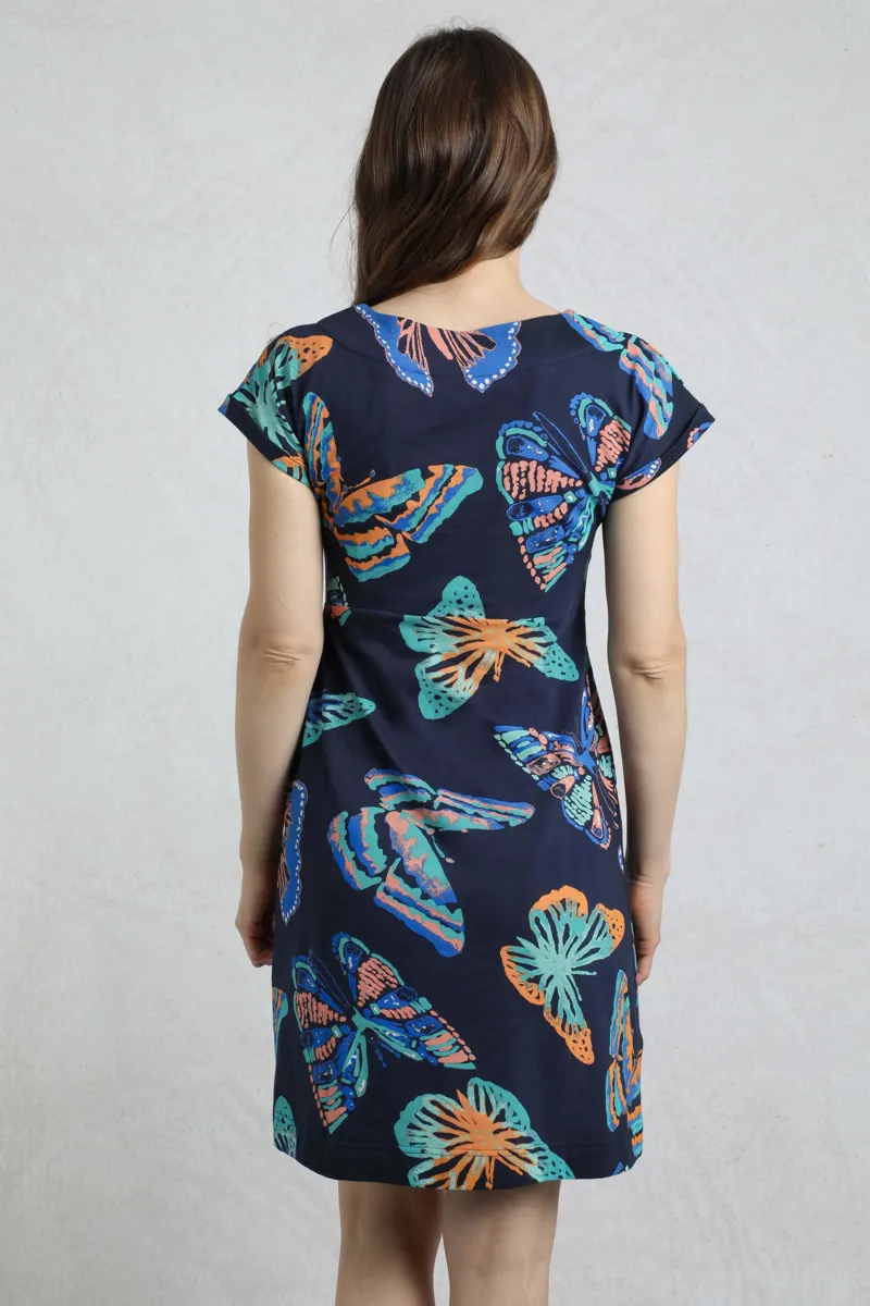 Weirdfish Tallahassee Dress Womens in Dark Blue-2
