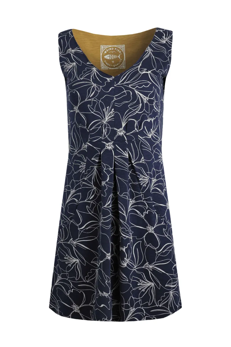 Wierdfish Indus Tunic Womens in Dark Navy-1