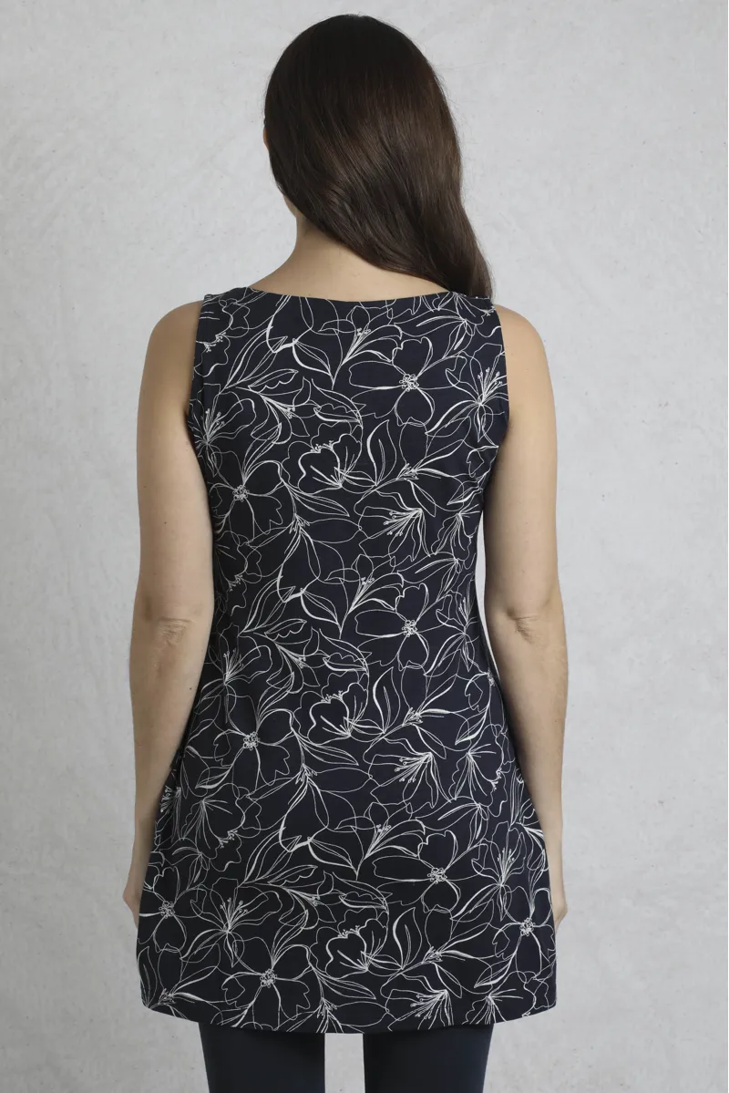 Wierdfish Indus Tunic Womens in Dark Navy-2