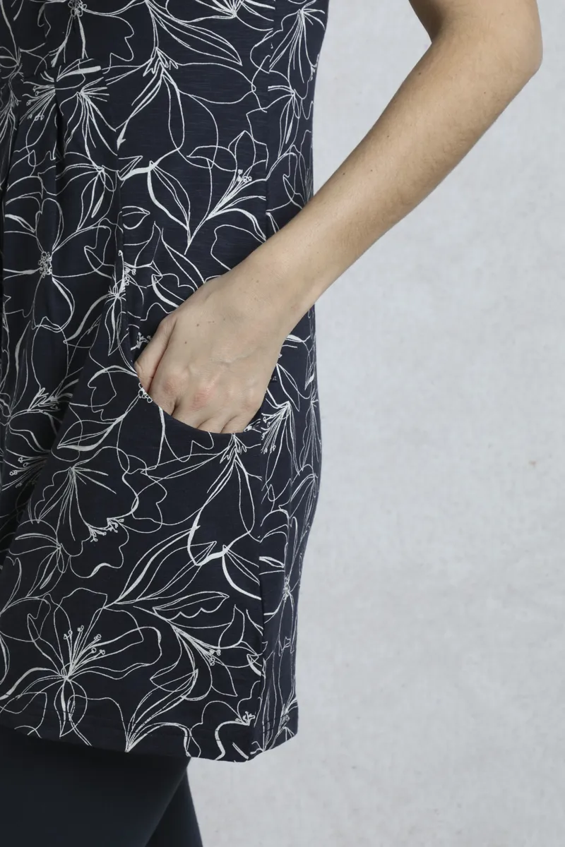 Wierdfish Indus Tunic Womens in Dark Navy-4