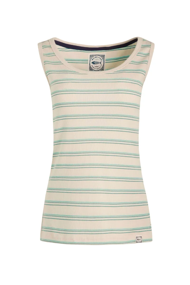 Weirdfish Luna Top Womens in Mineral Blue-2