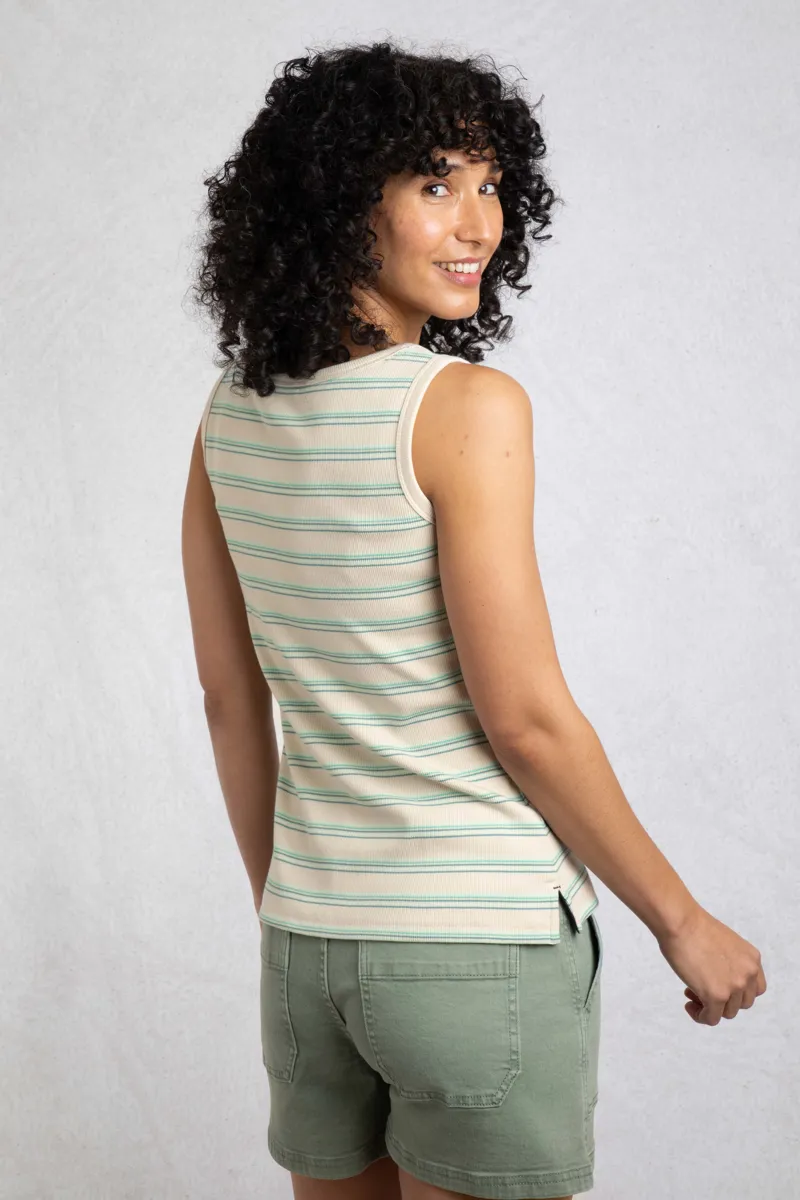 Weirdfish Luna Top Womens in Mineral Blue-3