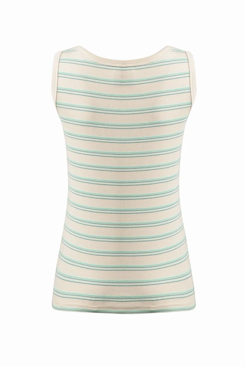 Weirdfish Luna Top Womens in Mineral Blue-5