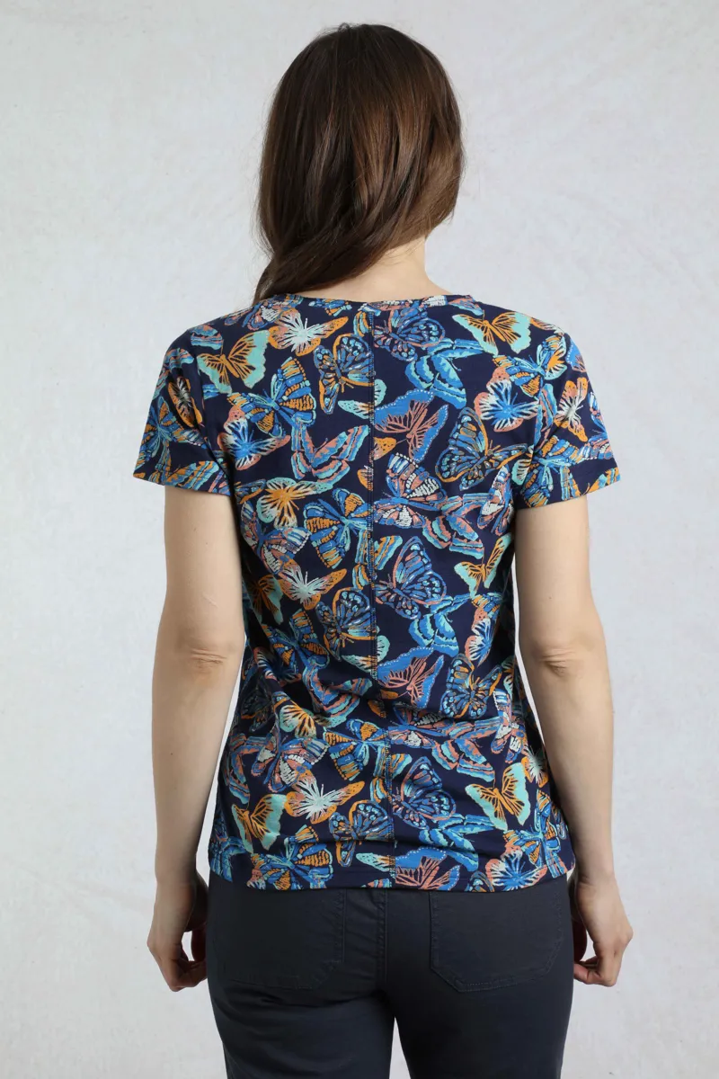 Wierdfish Merica T-Shirt Womens in Dark Blue-2