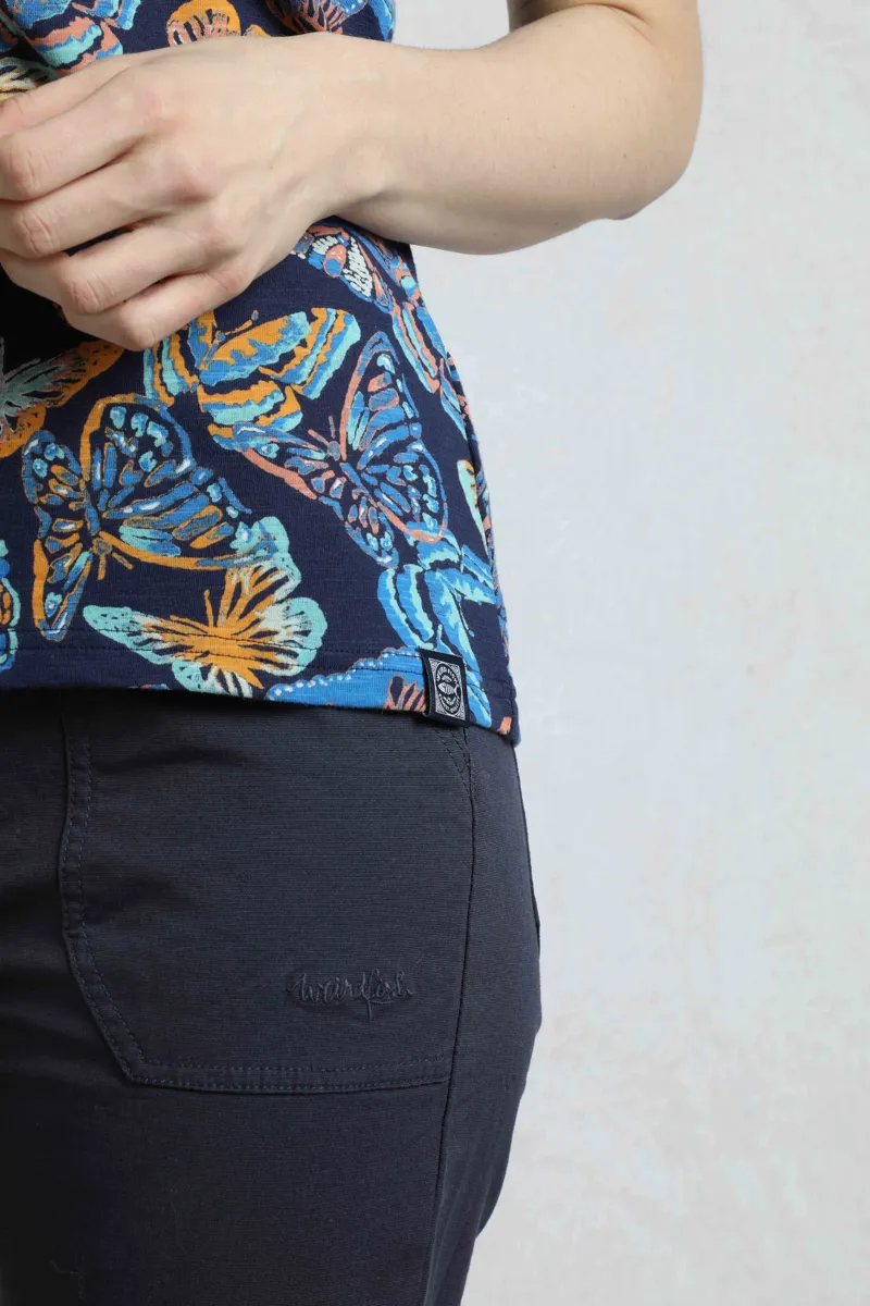 Wierdfish Merica T-Shirt Womens in Dark Blue-5