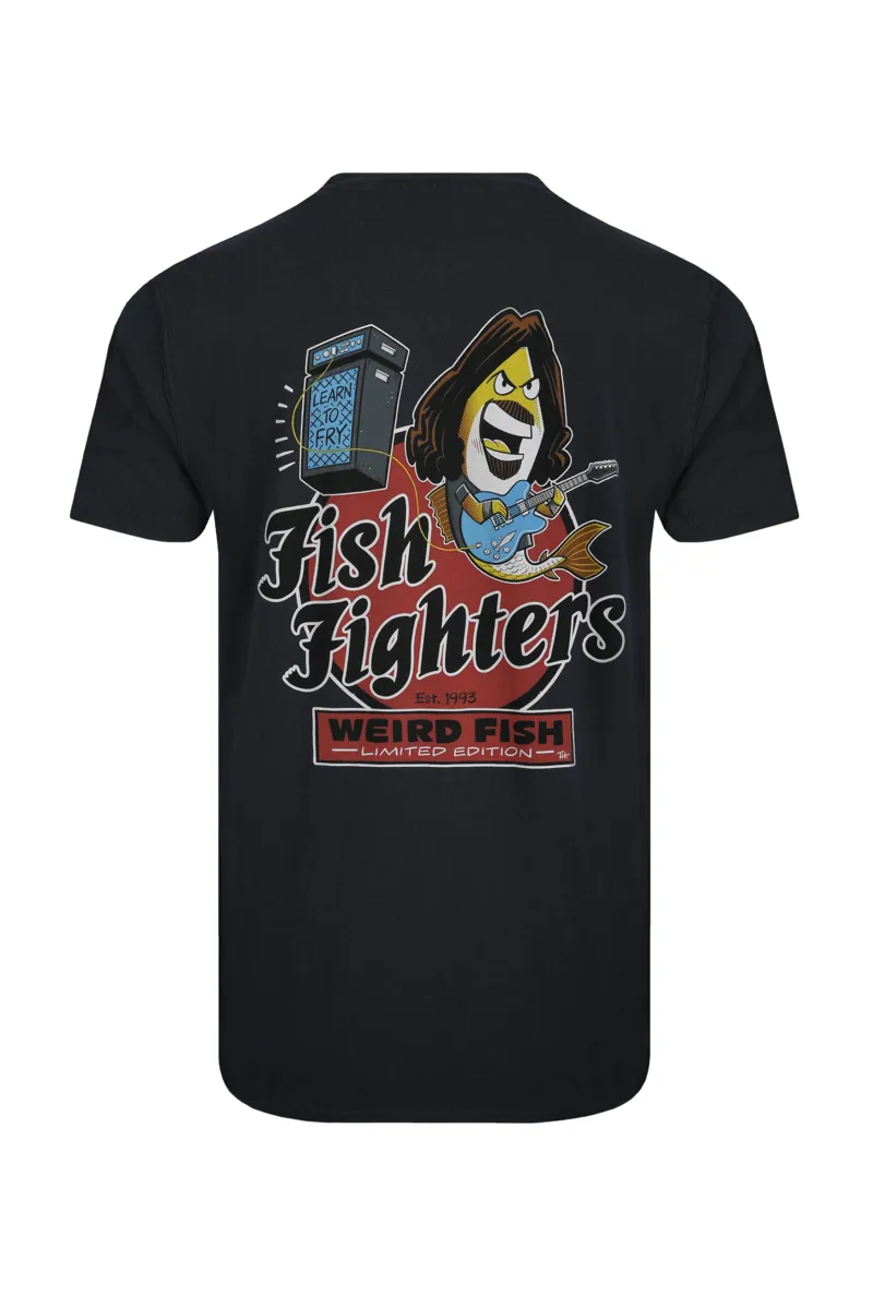 Weirdfish Fish Fighters T-shirt Mens in Navy-6