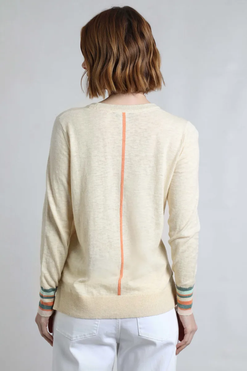 Weirdfish Kinga Jumper Womens in Light Cream-2